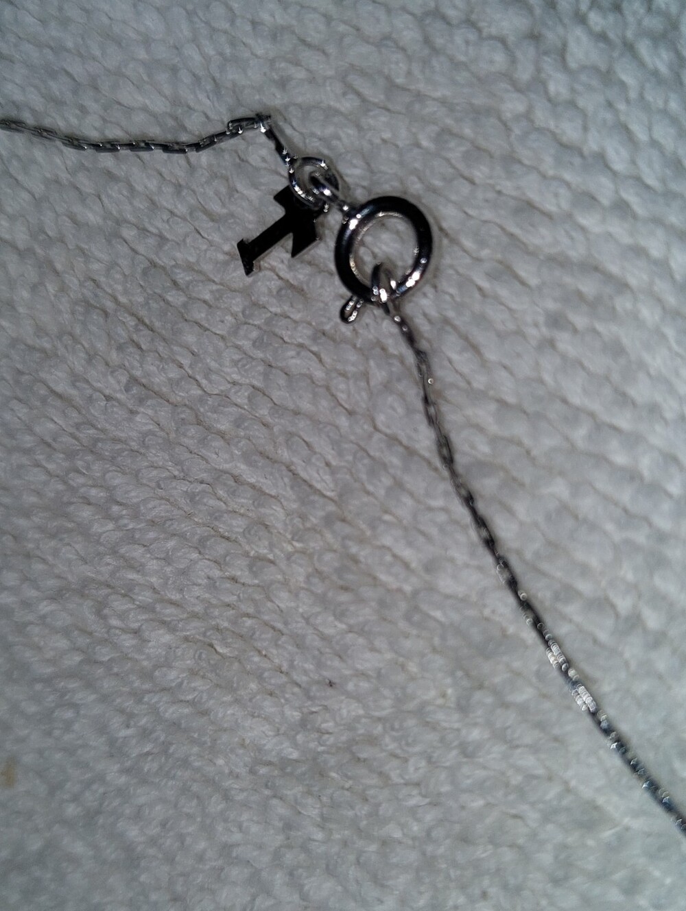 Silvertone Initial T Necklace